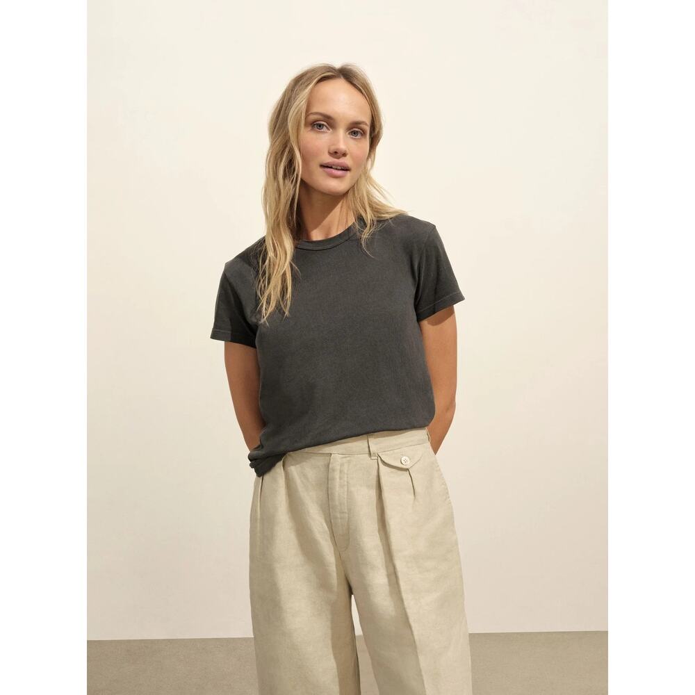 Buck Mason Women's Slub Cotton Classic Fit Easy Crew Made in USA Tee T-Shirt - Picture 2 of 5